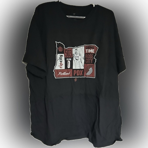 Fanatics Black & Red Portland Trailblazers Graphic Tee 503 Men’s 3XL - Picture 1 of 3